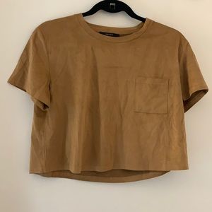 Brown suede shirt